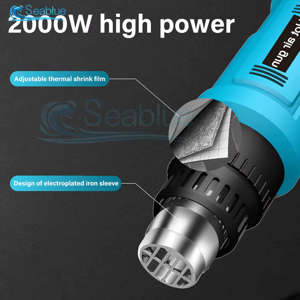 Pistolet à Air chaud industriel 2000W 220V/110V, avec thermorégulateur, prise ue/US, emballage rétractable, outil électrique thermique pour l'artisanat et le bricolage
