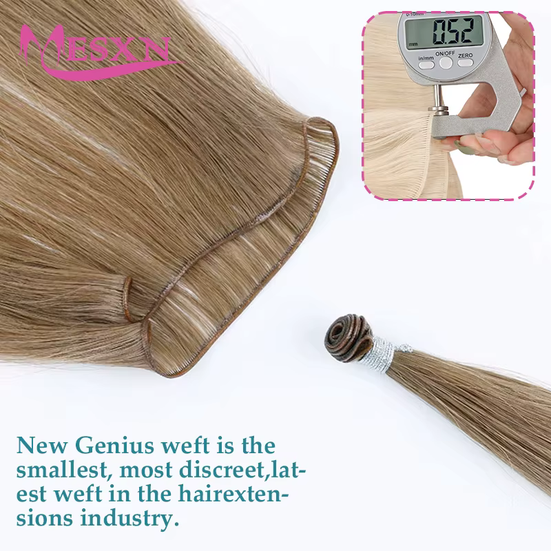 MESXN Nouvelles Extensions de Cheveux Naturels Genius Hair Wefts – Tissages