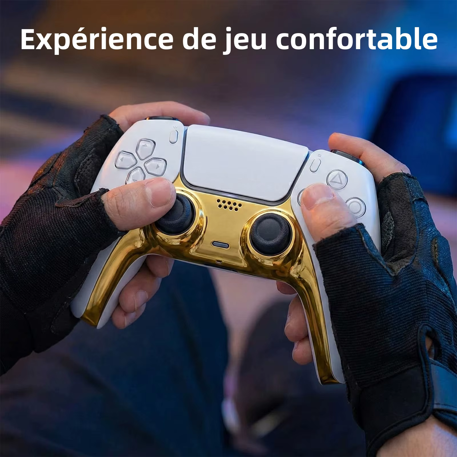 Bande décorative pour manette PS5, couvercle de poignée chromé de remplacement avec levier de démontage, accessoires de coque de remplacement à ajustement précis pour bricolage