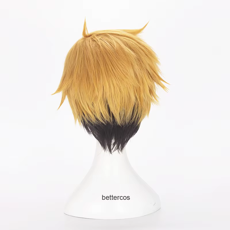 Haikyuu!! Miya Osamu noir marron Cosplay perruque Miya Atsumu court noir blond résistant à la chaleur synthétique cheveux perruque accessoire de déguisement