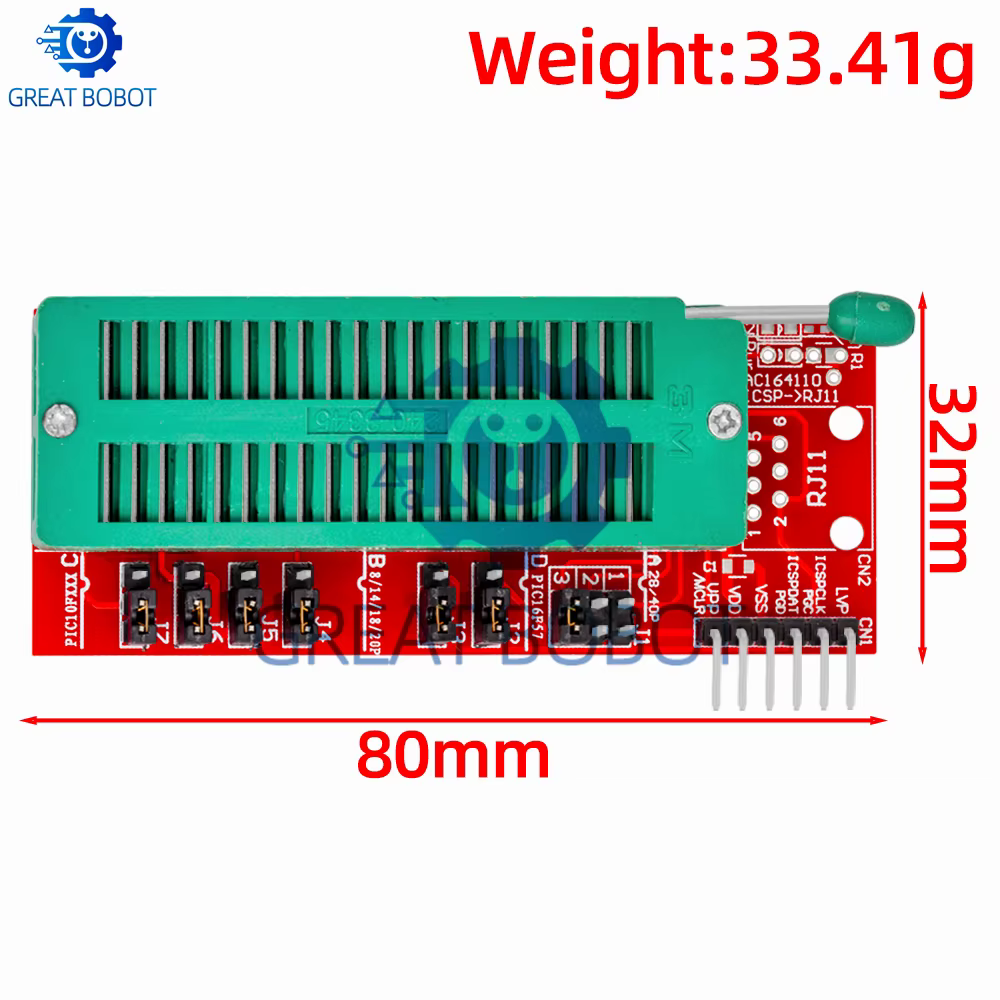 PICKIT3 PICKIT3.5 PICKIT 3 programmeur programmation hors ligne puce de microcontrôleur PIC + siège adaptateur de programmeur PIC
