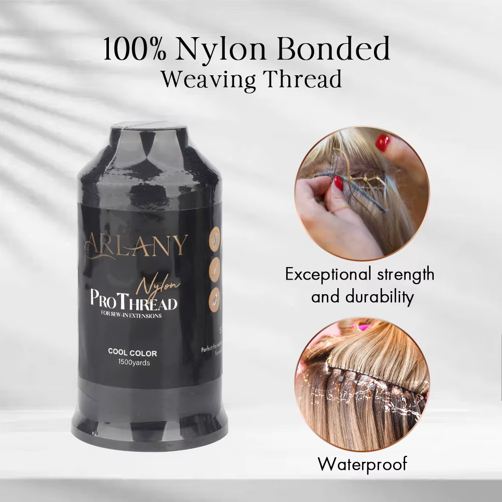 ARLANY trame Extension de cheveux fil à coudre 1500 Yards fil collé en Nylon pour poignée tissage perruque faisant des