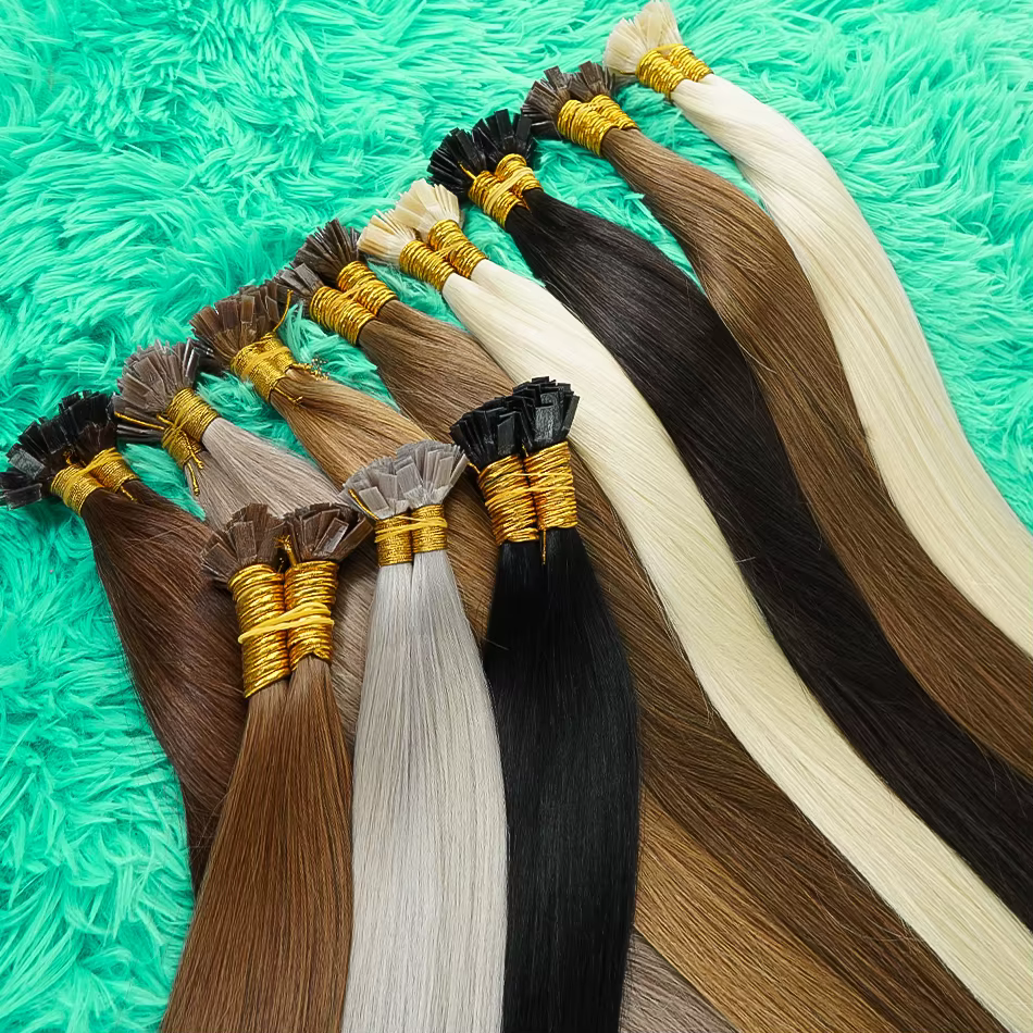 Cheveux Remy blonds naturels ombrés, 30 pouces, Extension de cheveux naturels lisses et soyeux, Fusion 50g, Capsules de kératine à pointe plate pour cheveux