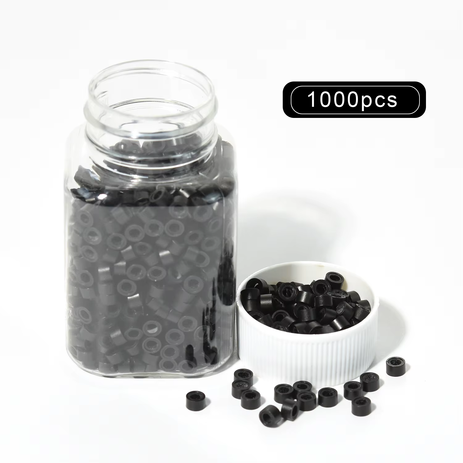 Micro anneaux/perles en Silicone pour Extensions de cheveux