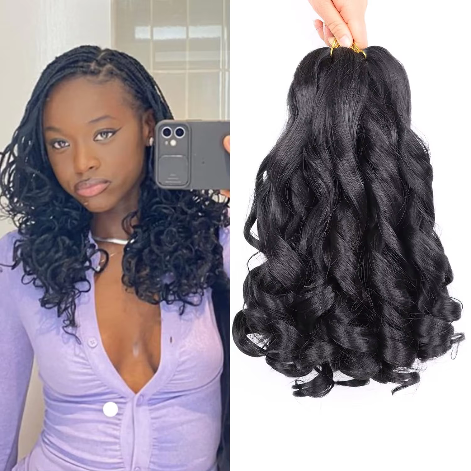 Boucles françaises tressage Hair14 pouces