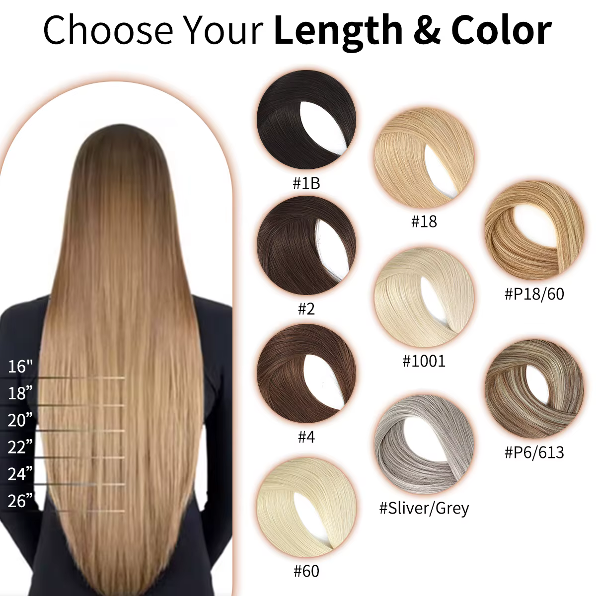 Extensions de cheveux à bandes adhésives 100% cheveux humains Remy lisses 50g une pièce 80cm de large pour une qualité professionnelle en salon