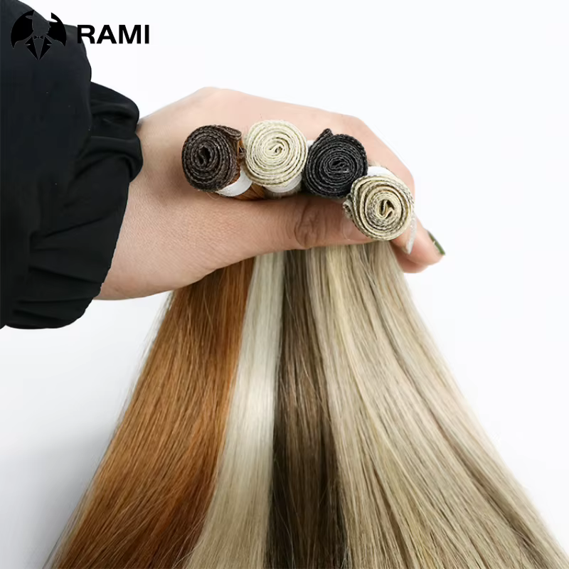 Extensions de cheveux humains à trame génie