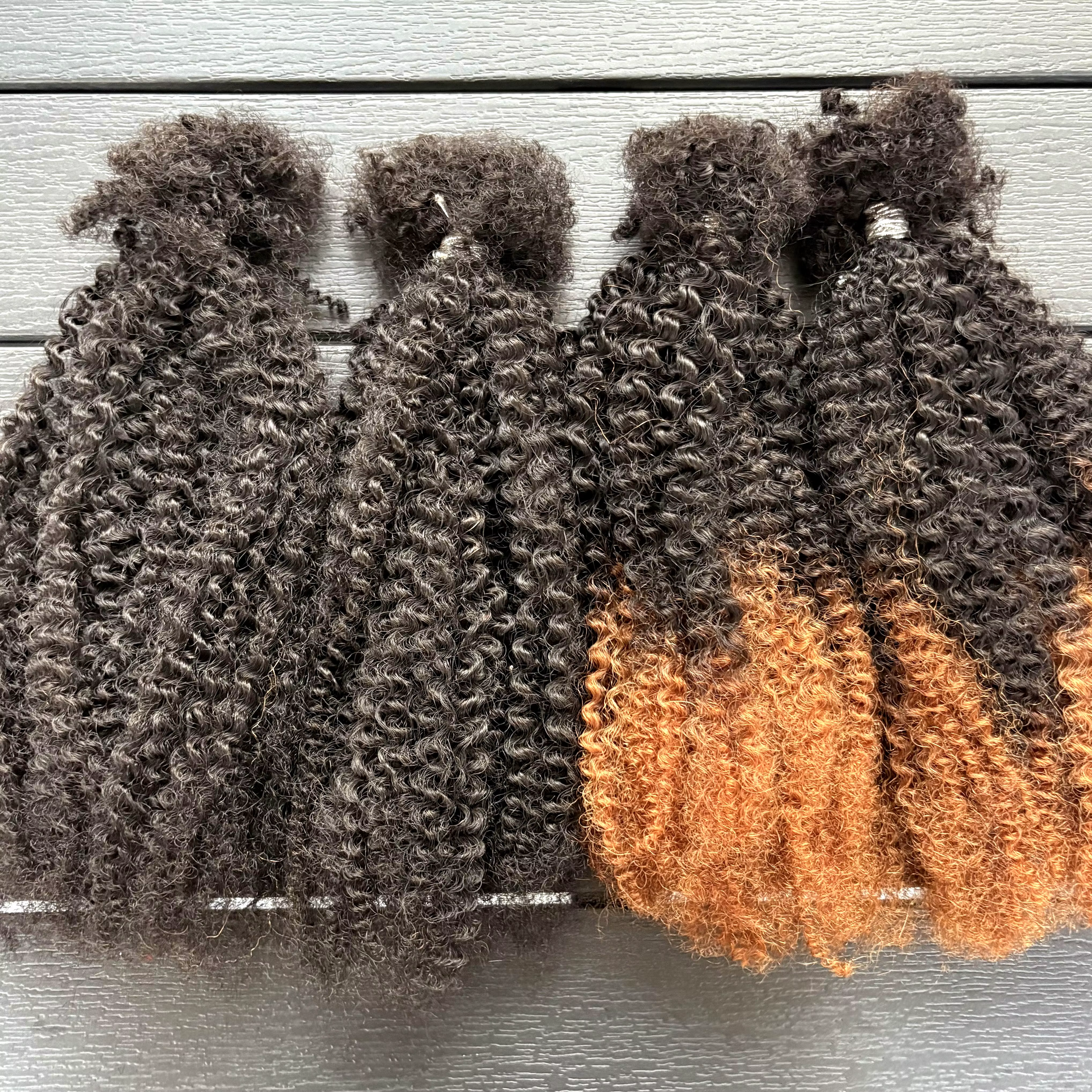 Extensions de cheveux humains bouclés afro ombrés en vrac sans trame