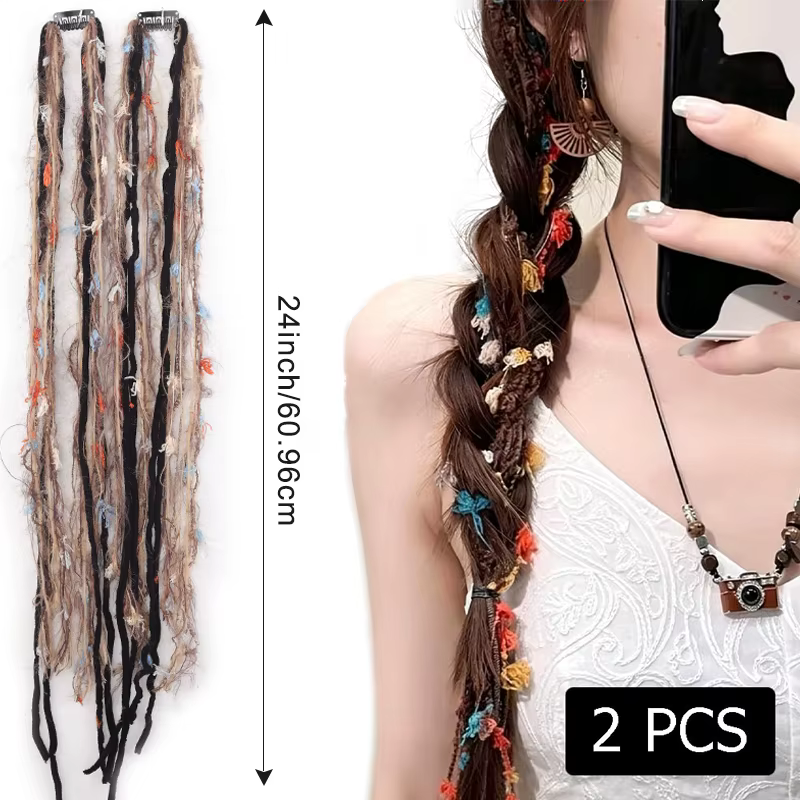 Extensions de cheveux tressés à la main de 24 pouces