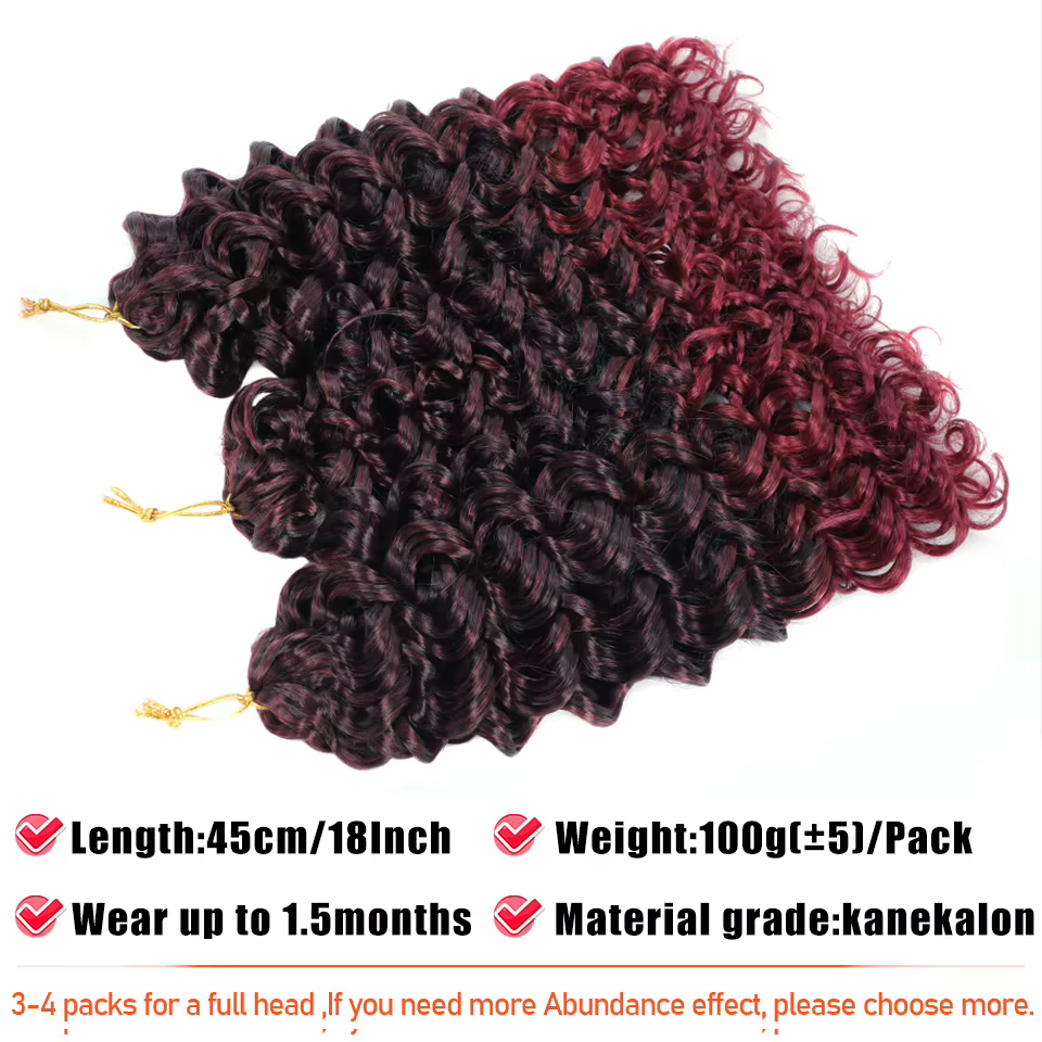 GOGO Curl Extensions de cheveux synthétiques au Crochet pour femme 14 18 22 pouces Faux Locs Afro