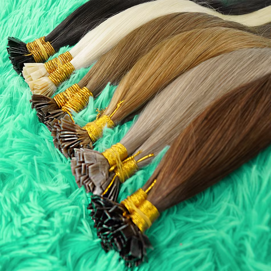 Cheveux Remy blonds naturels ombrés, 30 pouces, Extension de cheveux naturels lisses et soyeux, Fusion 50g, Capsules de kératine à pointe plate pour cheveux