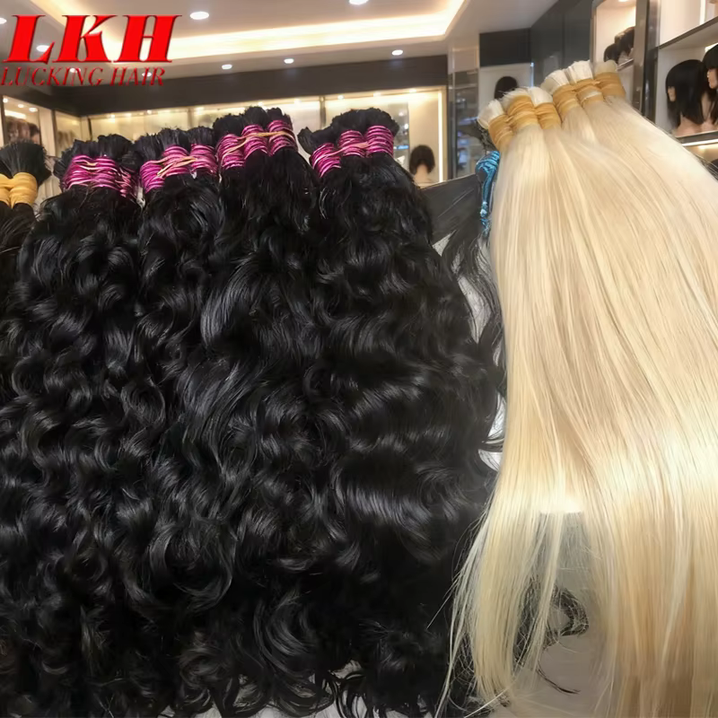 Mega Hair Cabelo Humano paquets de cheveux humains vietnamiens bruts pour tressage 100% non transformés sans trame