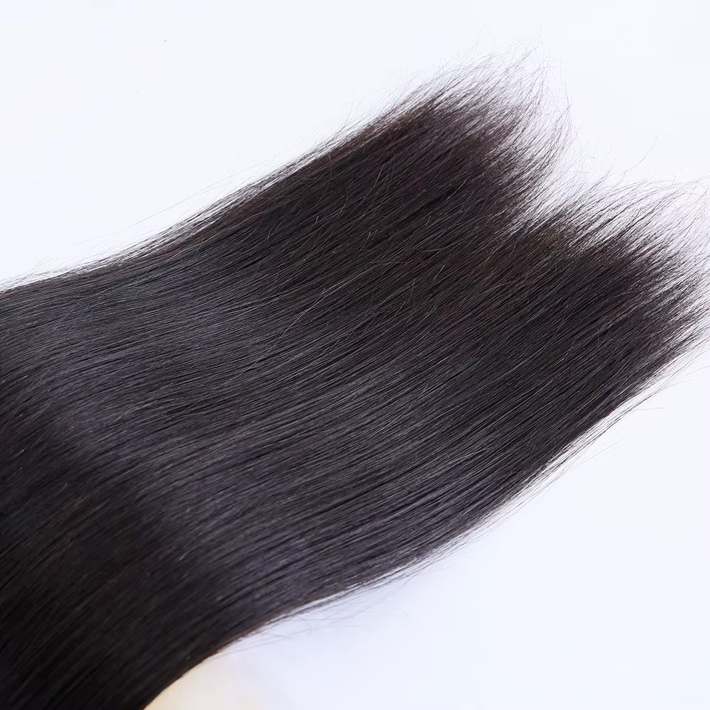 Extensions de cheveux naturels Remy lisses à bande adhésive