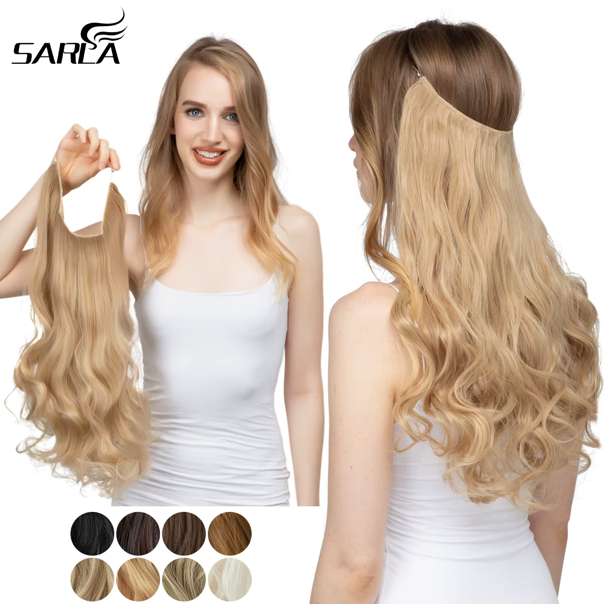 Extension capillaire synthétique sans Clips