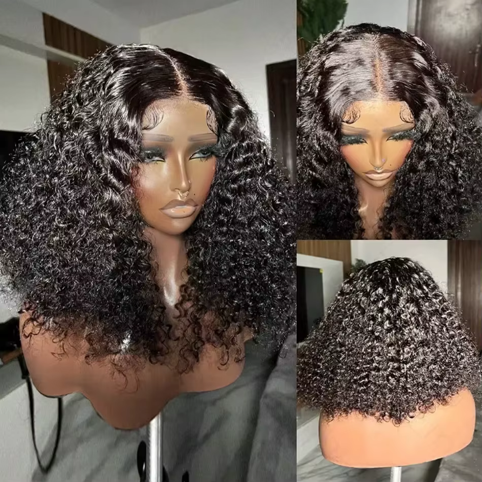 Perruque sans colle en cheveux humains