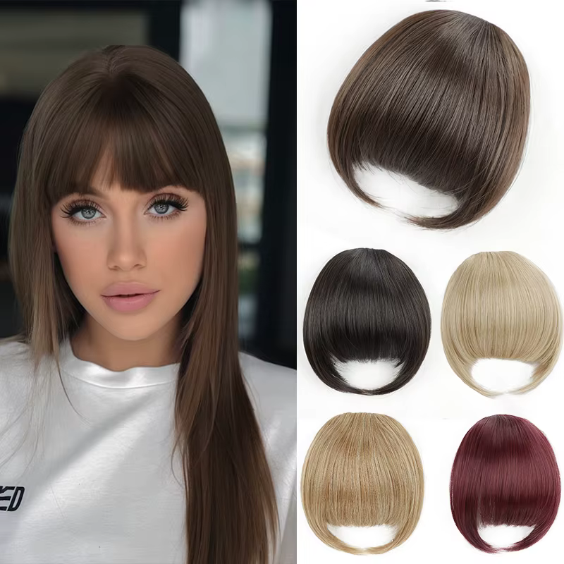 Extensions de faux cheveux à clipser avec clips invisibles