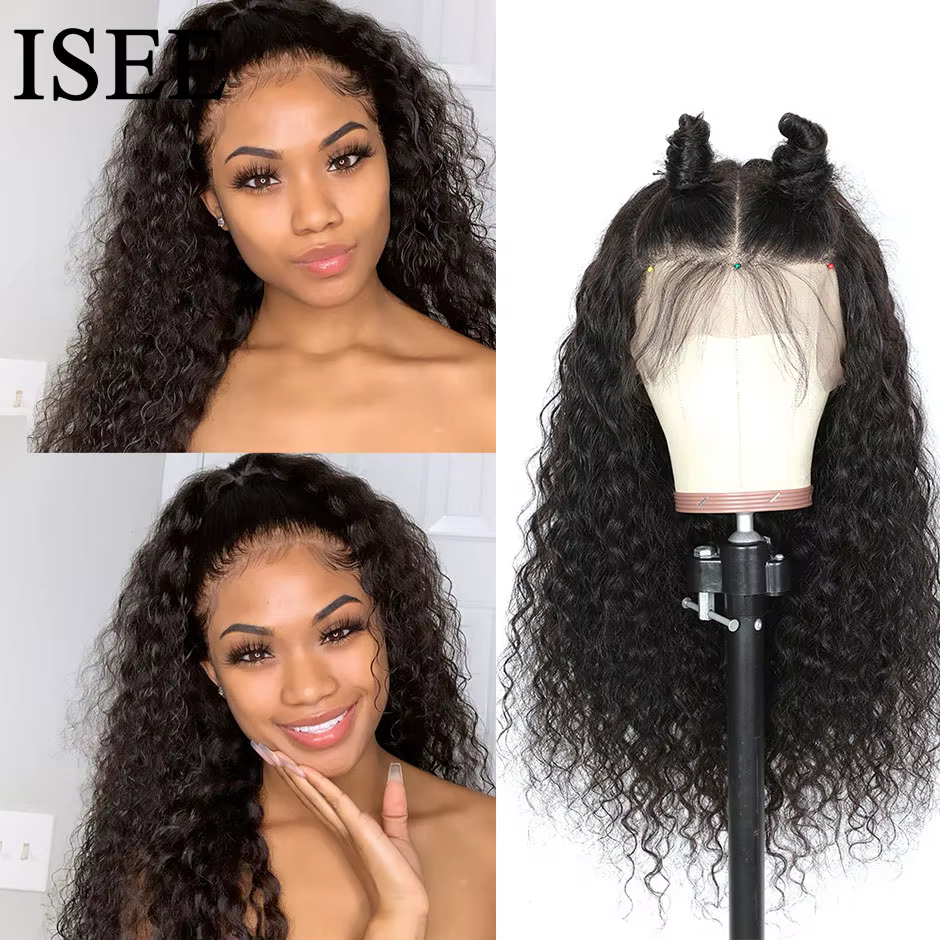 ISEE HAIR perruque brésilienne vague d'eau 13x6 HD dentelle frontale