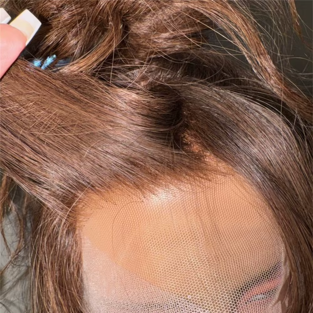 Perruque Lace Front Wig synthétique moka brune