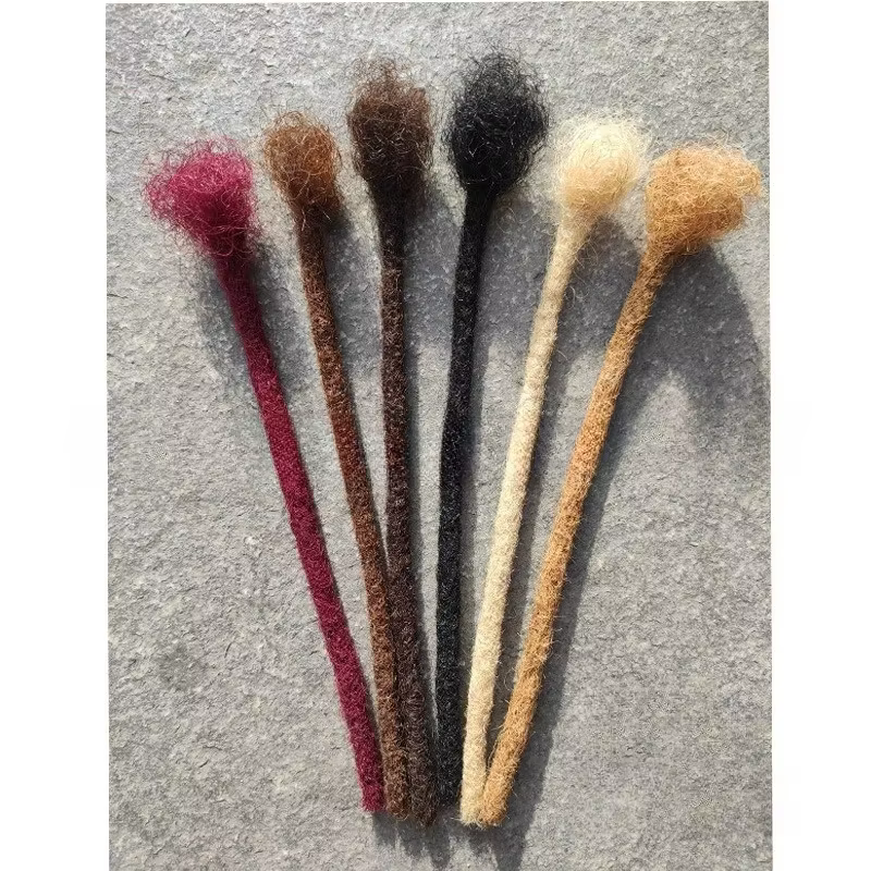 Épaisseur de 0, 6 cm # Extensions de dreadlocks en cheveux humains naturels blonds 27/30/Bug/613 pour homme/femme