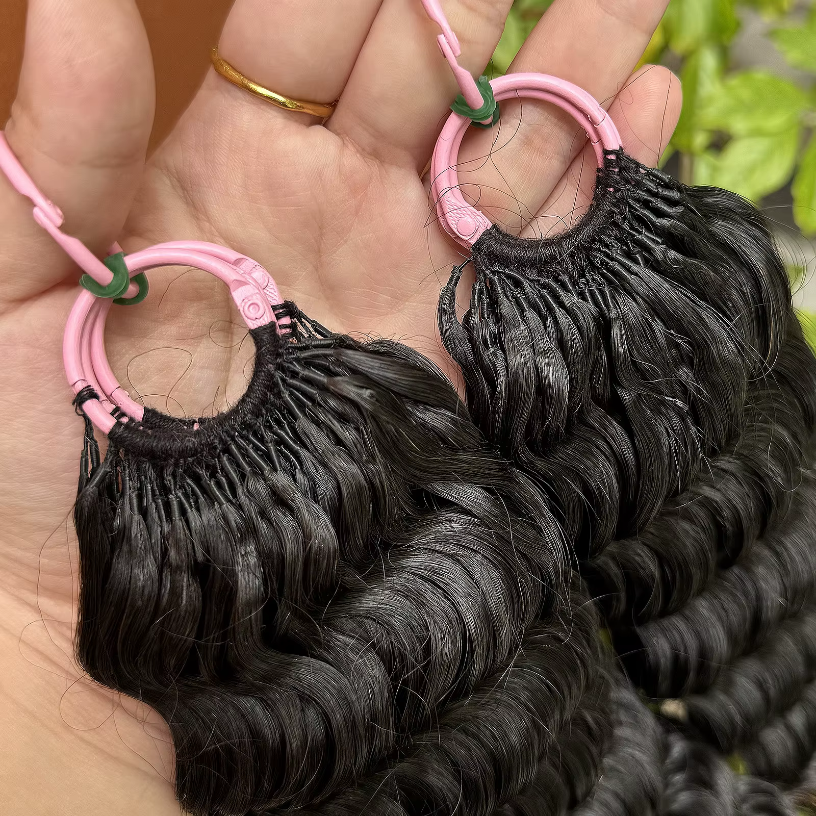 Extensions de cheveux au Crochet de vague profonde crépus bouclés Crochet cheveux humains sans noeud pré-séparés Extensions de cheveux de plumes au Crochet