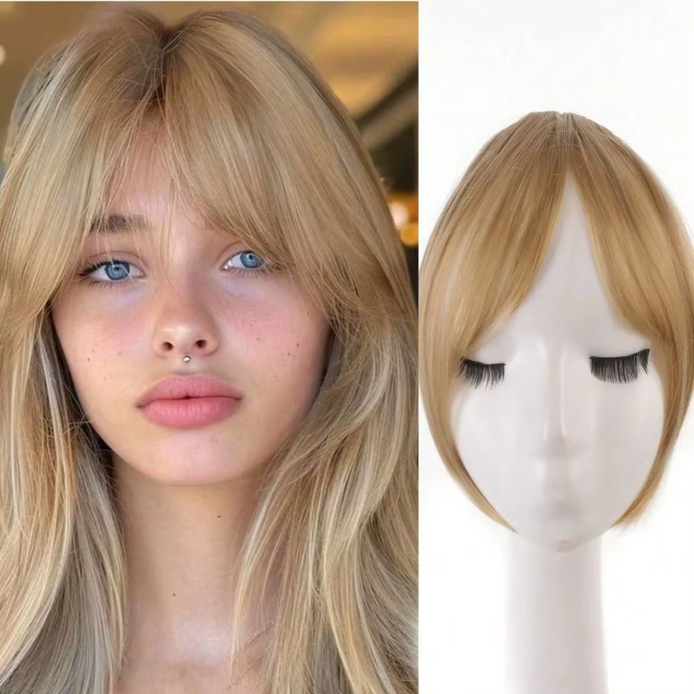 Extensions de cheveux synthétiques à clipser pour la partie frontale
