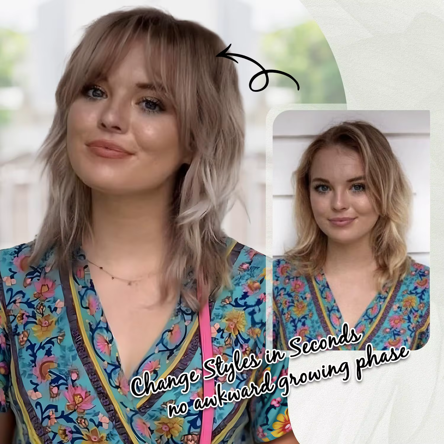 Extensions de cheveux blondes ombrées brun-blond de 10 pouces