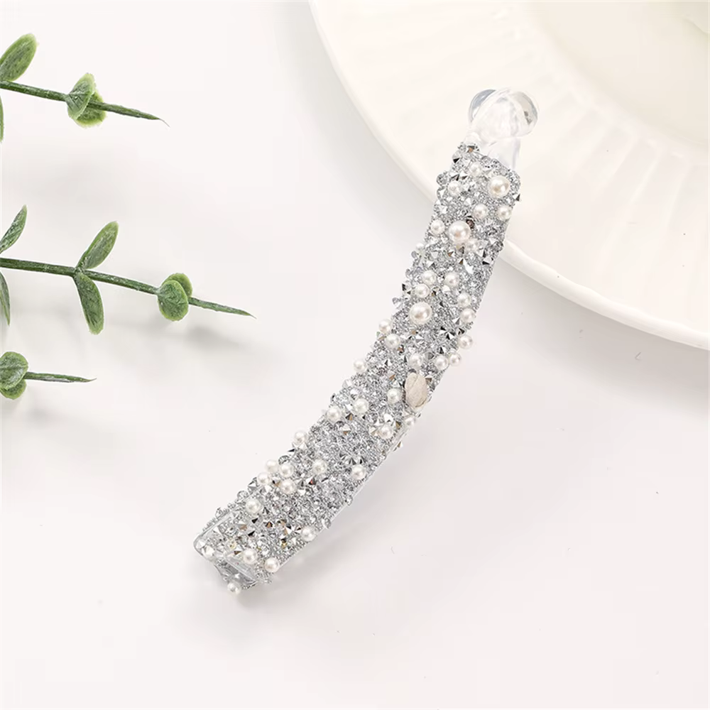 Pince à cheveux en cristal Bling pour femmes