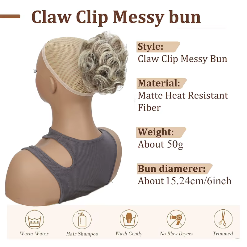 Pince à cheveux pour chignon désordonné