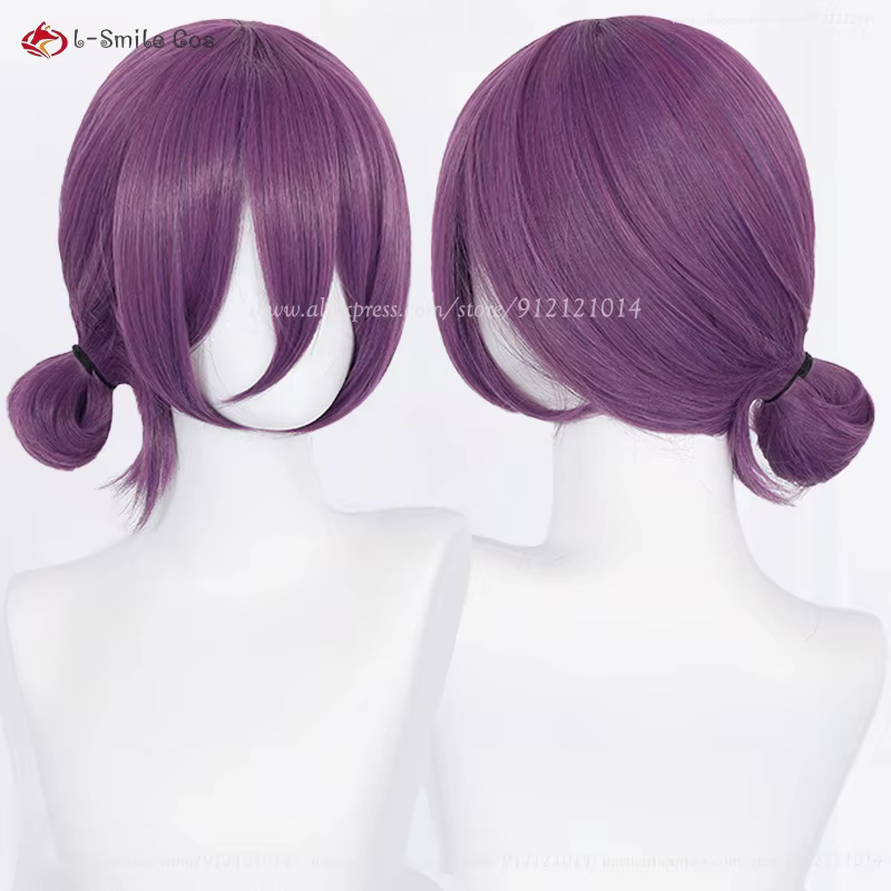 Anime Rezee Cosplay perruque 45 cm violet