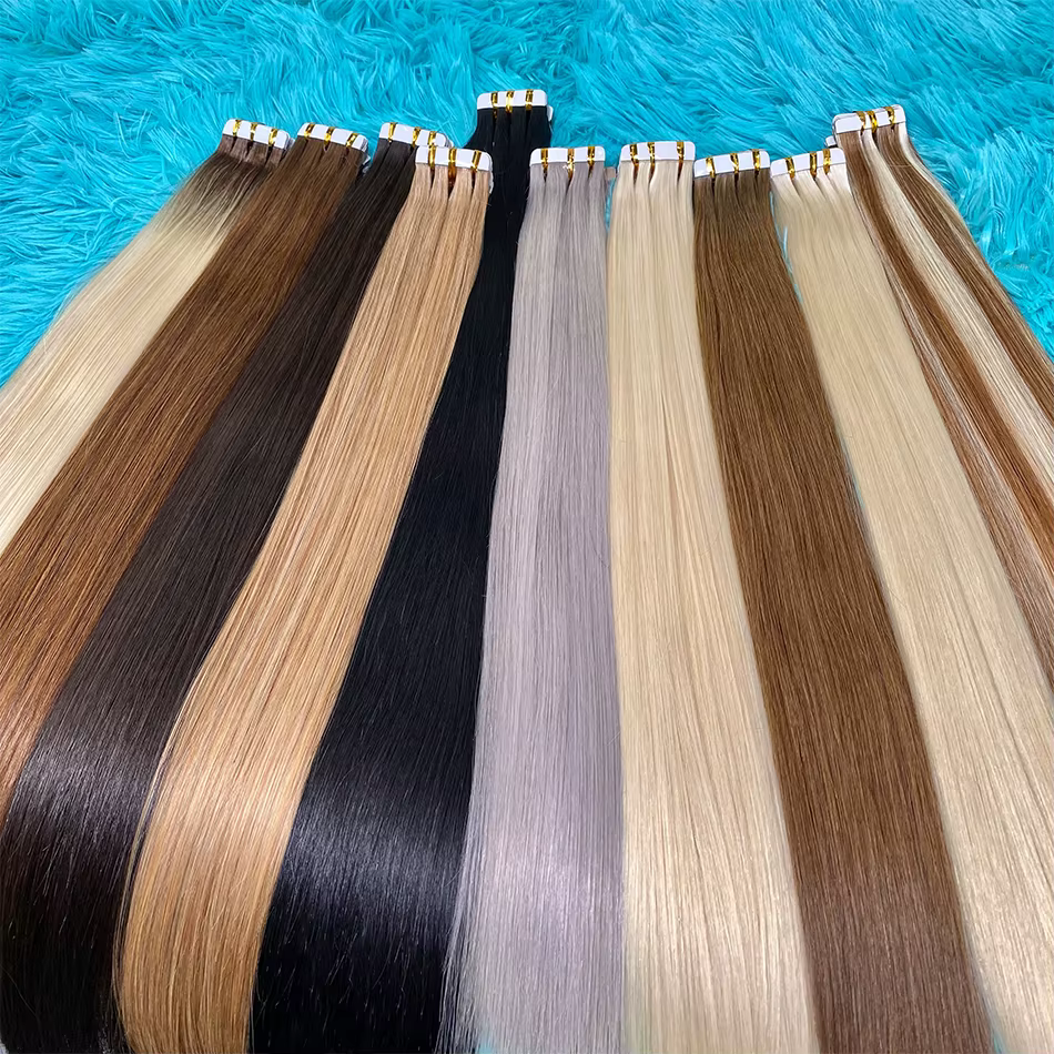 Extensions de cheveux à bandes adhésives de haute qualité