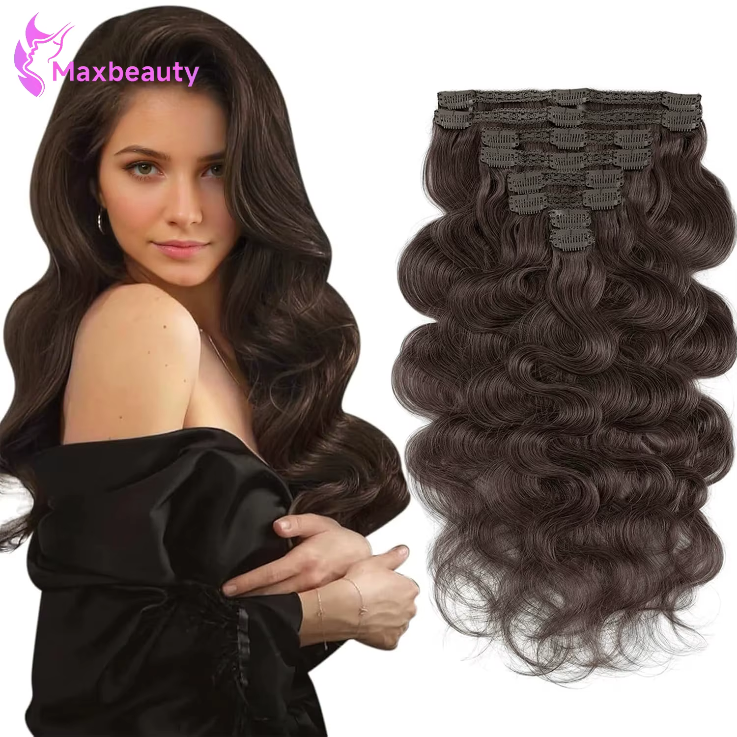 Extensions de cheveux à clipser