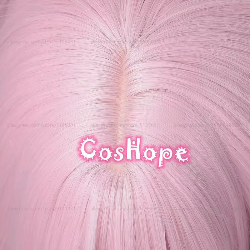 Luka Cosplay perruque 100 cm longue droite rose
