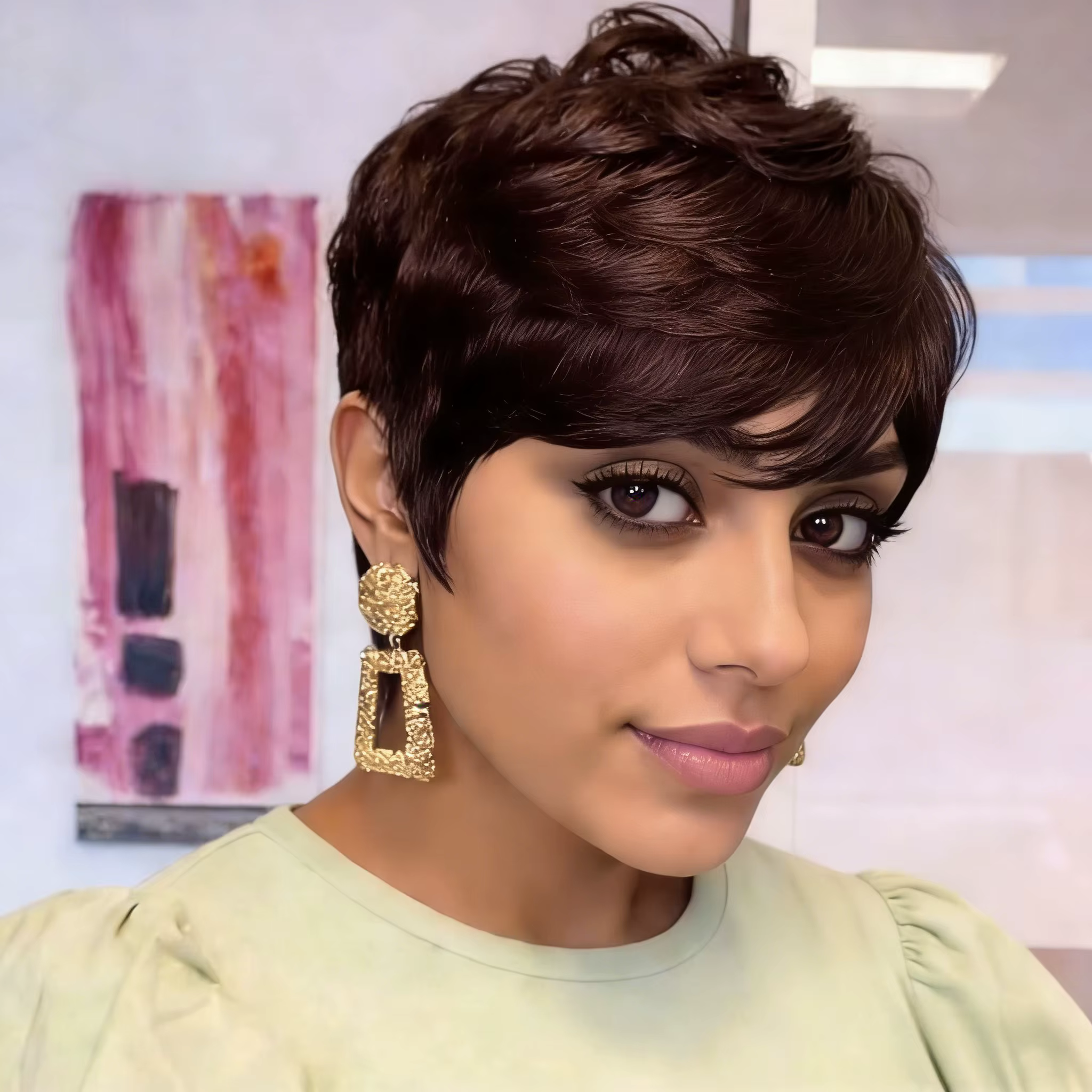 Perruques coupe Pixie pour femmes