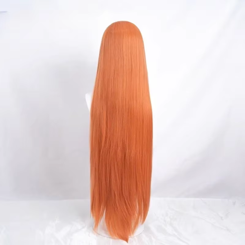 Anime eau de javel Inoue Orihime Cosplay Costume cheveux Super longs Orange bande dessinée perruques résistant à la