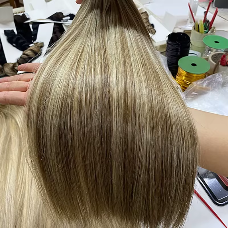 Cheveux raides pointe plate Extensions