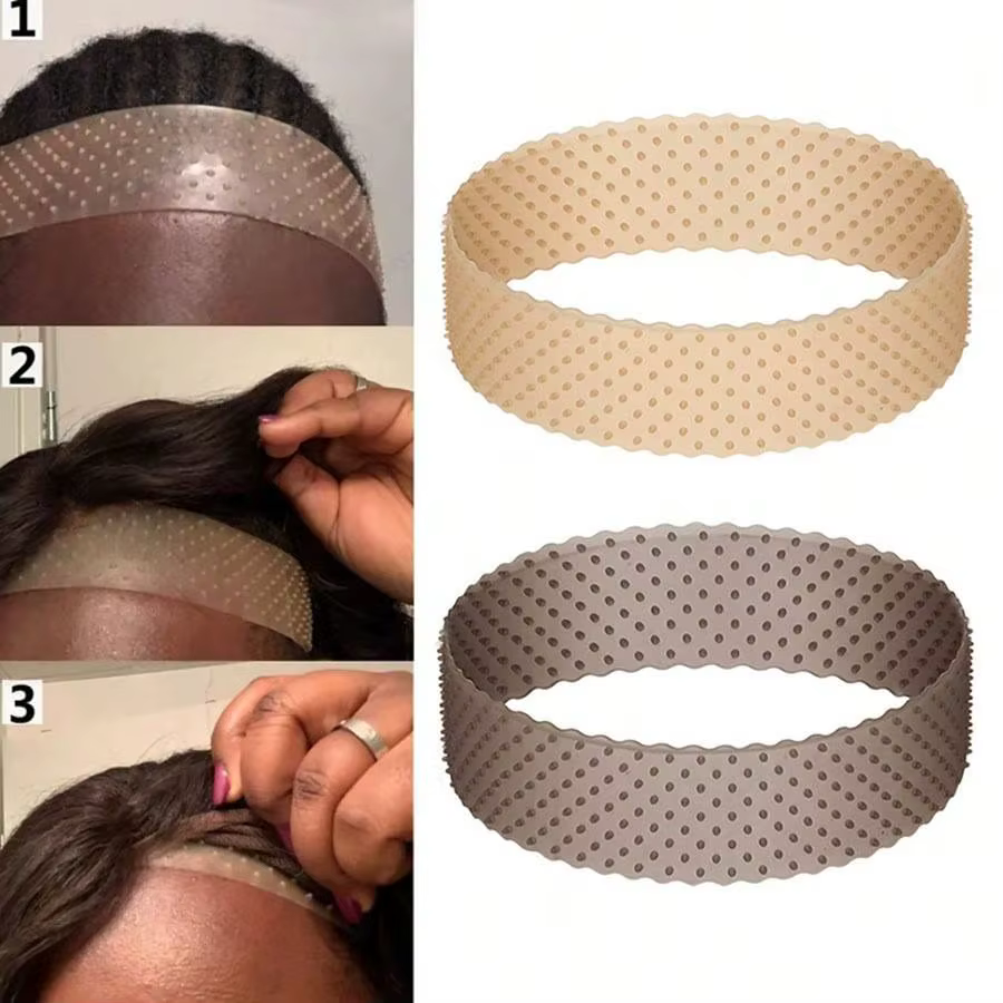 Bandeau antidérapant en silicone pour perruque