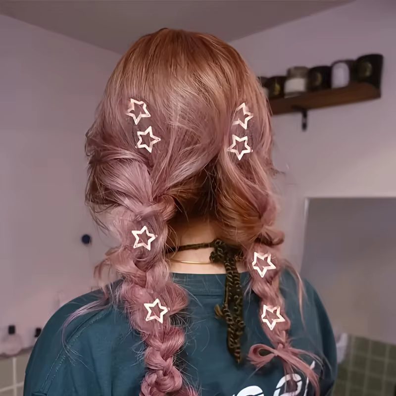 10 pinces à cheveux en forme d'étoile