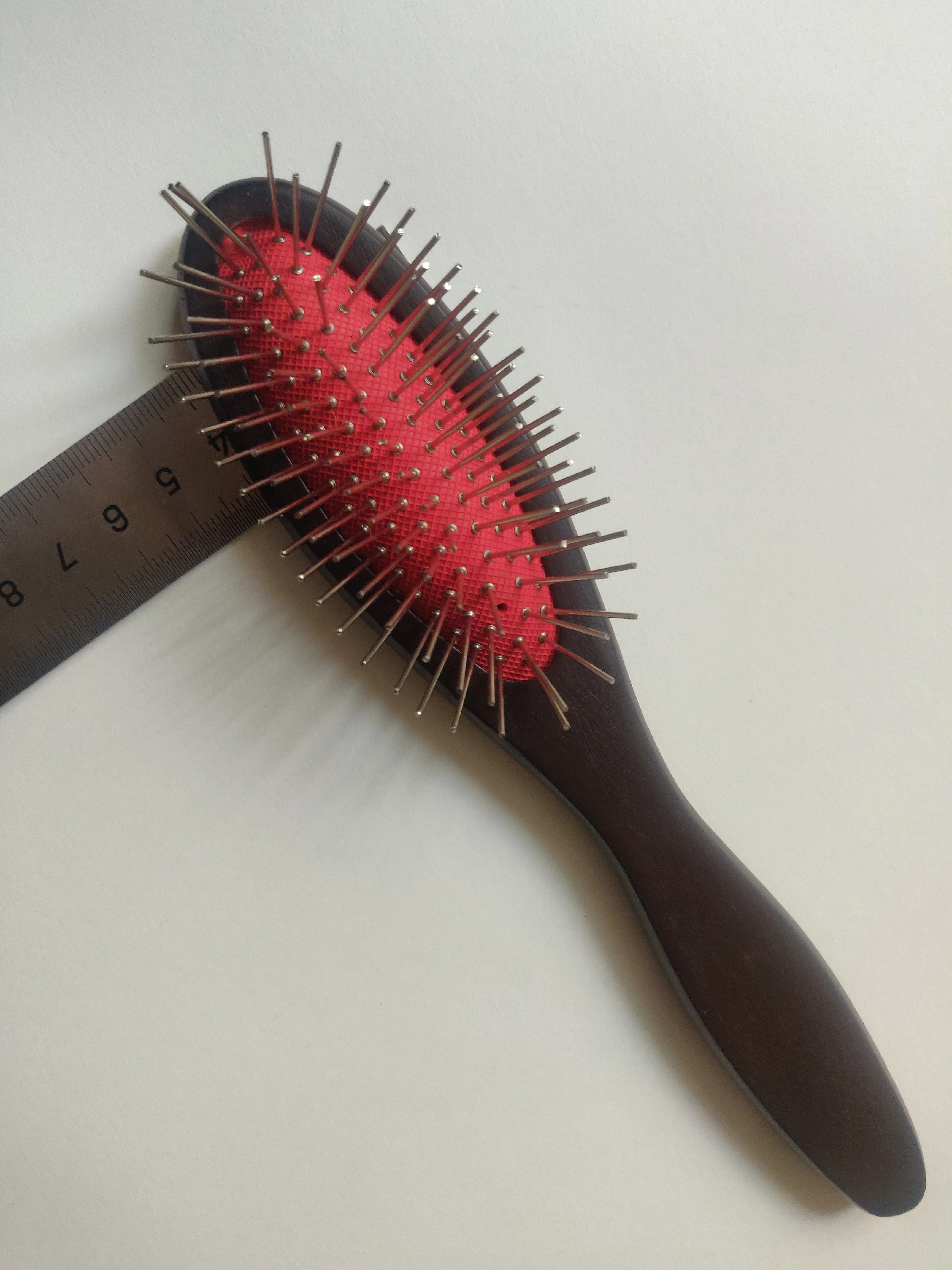 Peigne en acier avec manche en bois/peigne d'extension de cheveux