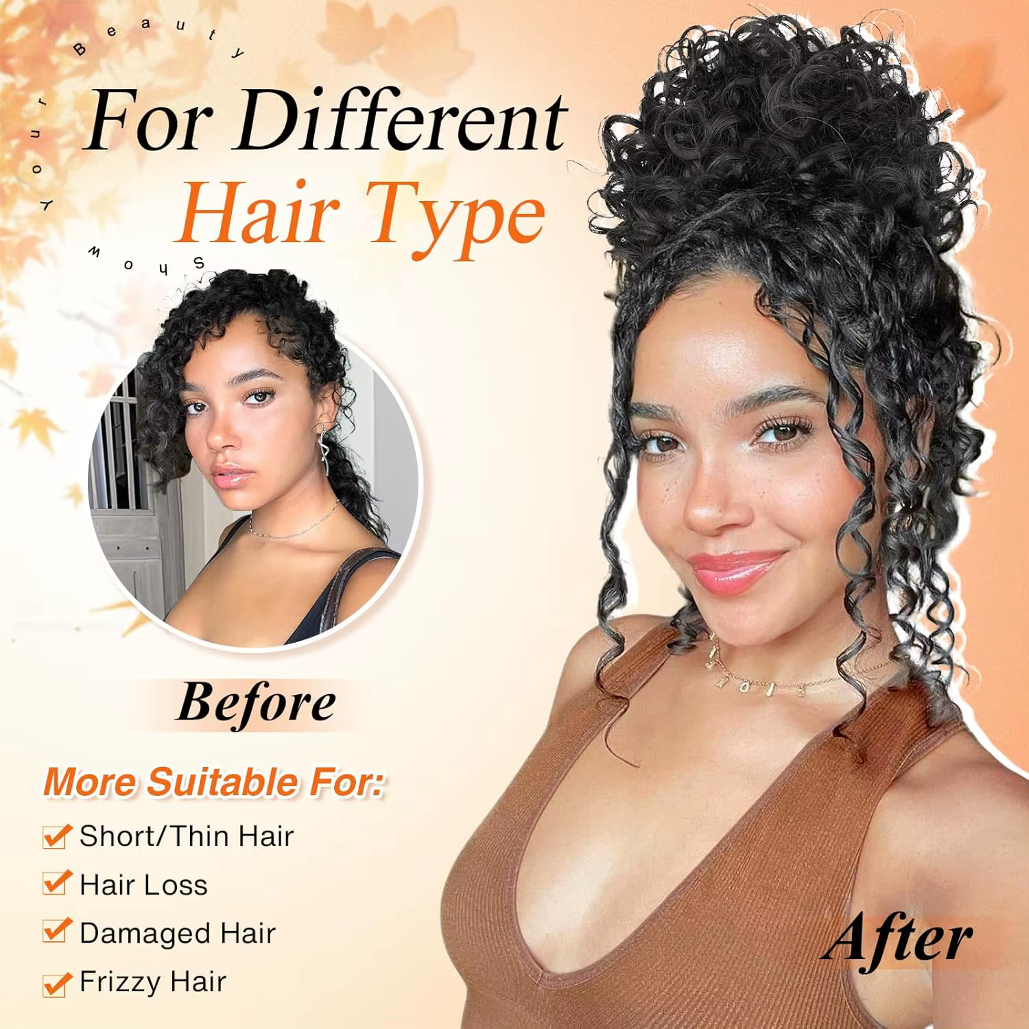 Chignon désordonné pour femme