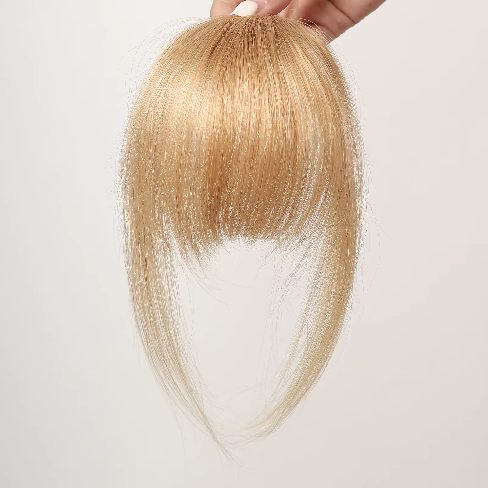Cheveux humains frange postiche Clips pour femmes blond doré 100% Remy