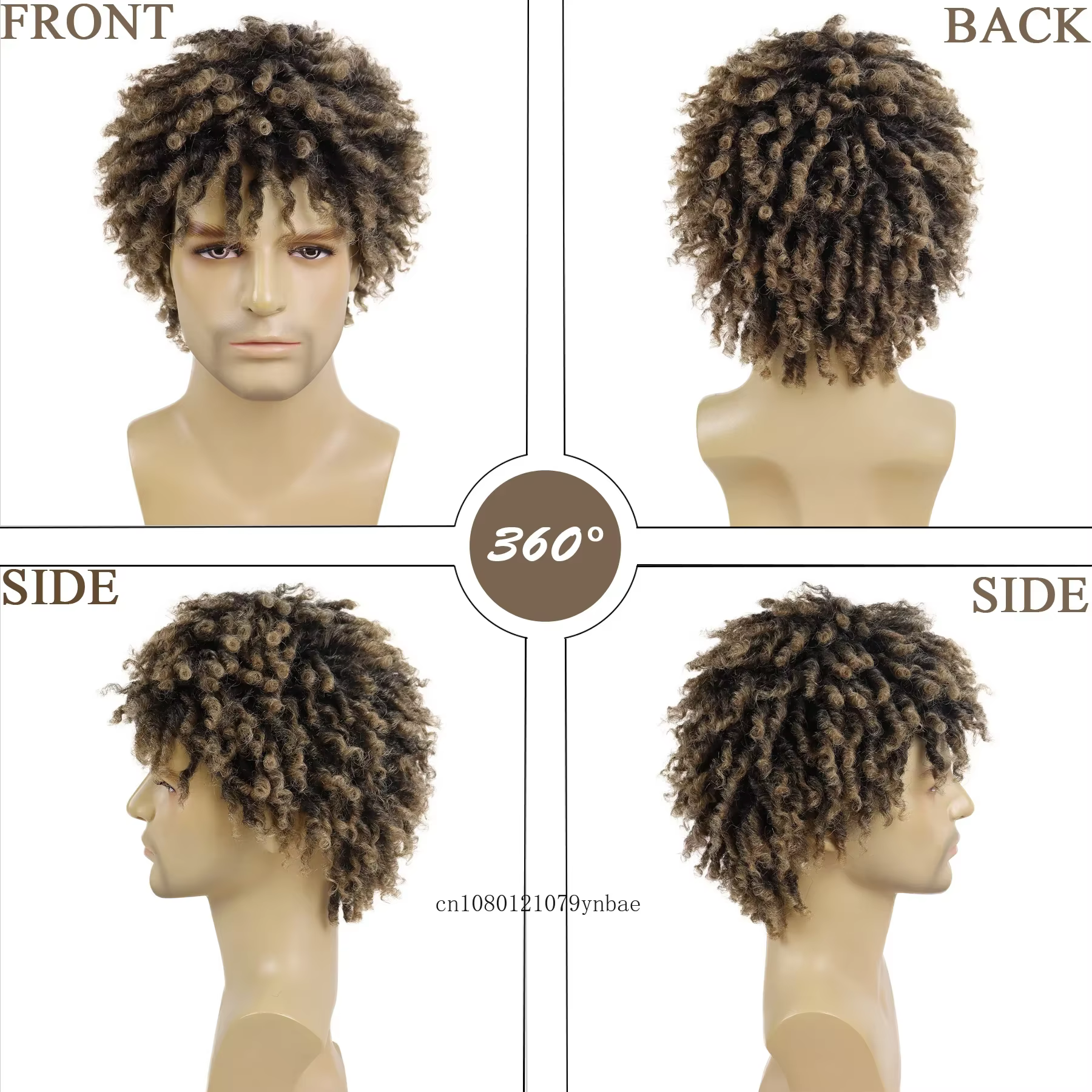 Perruque Dreadlock synthétique pour hommes