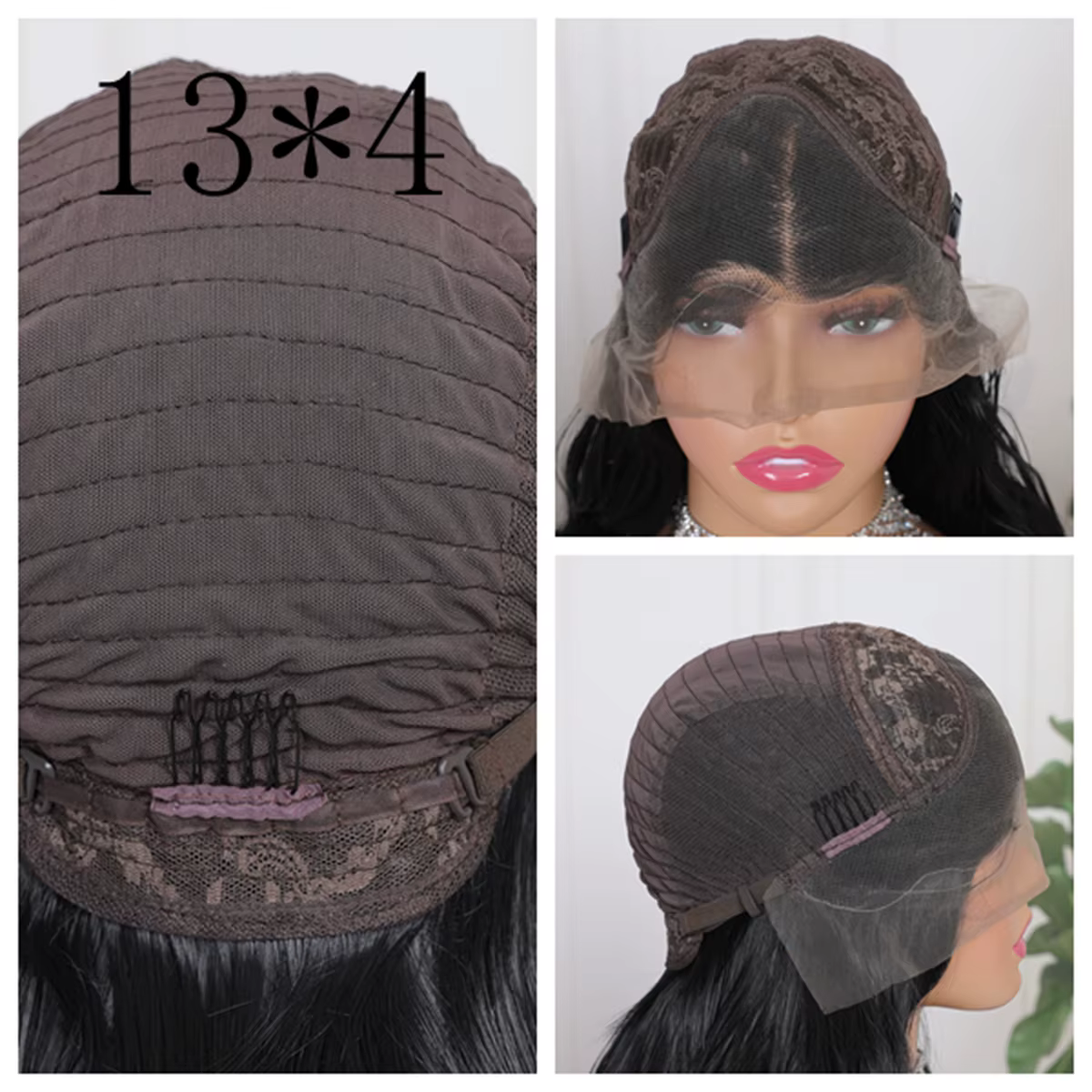 Perruque Lace Frontal Wig synthétique lisse et douce