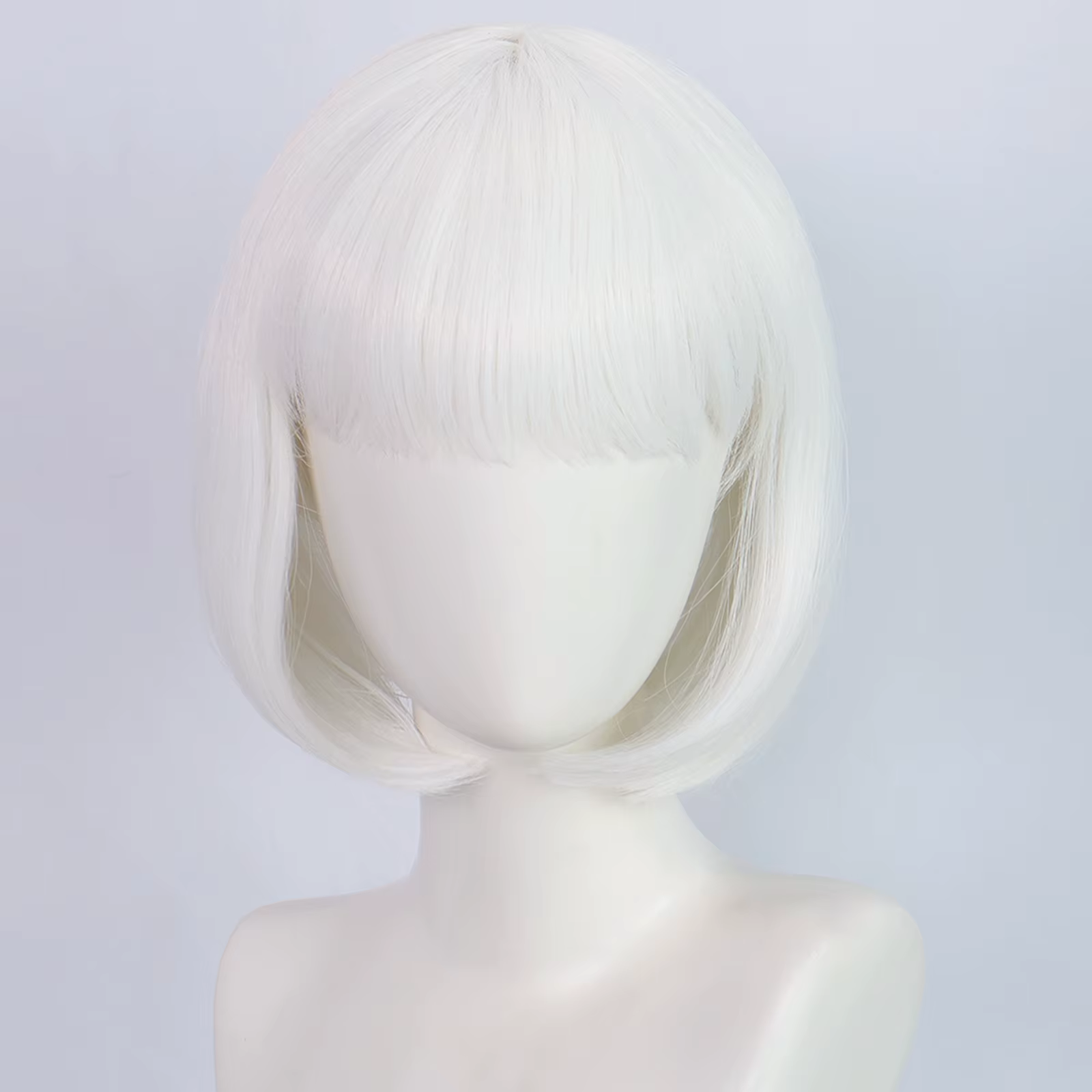Perruque Bob courte colorée à frange