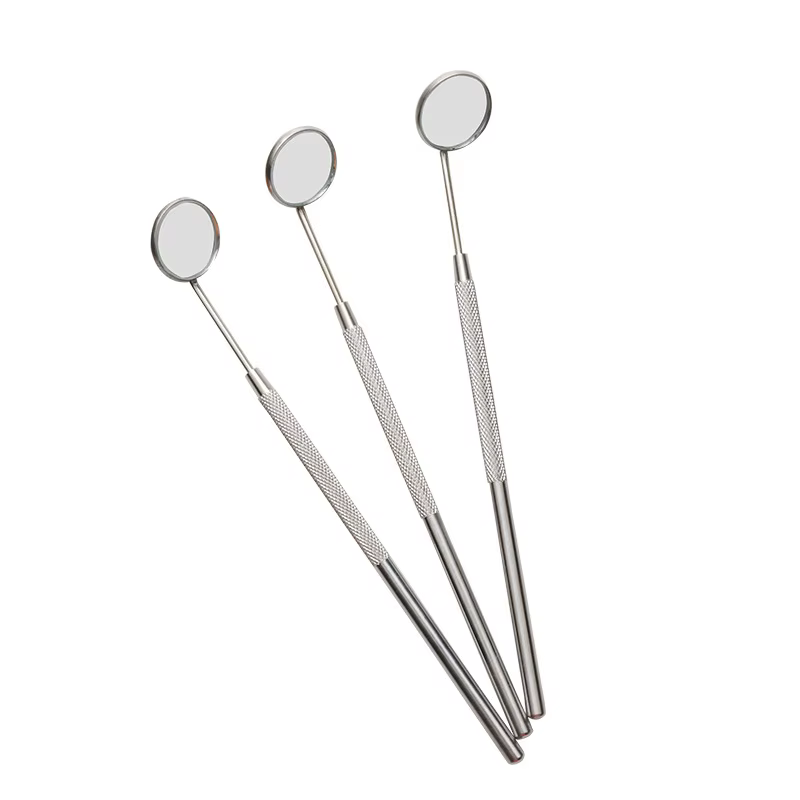 Miroir de contrôle d'extension de cils, Anti-fuite et bouclage des racines, miroir d'inspection buccale en acier inoxydable, 200 pièces