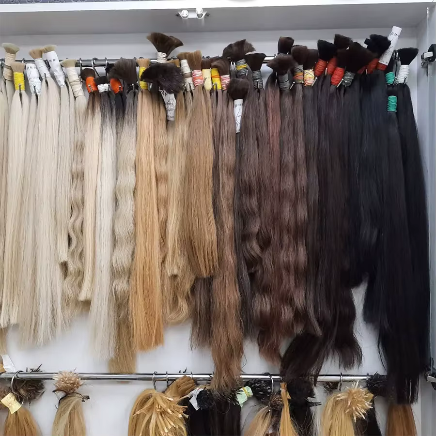 Pas de trame 100% naturel réel Extensions de cheveux humains Remy