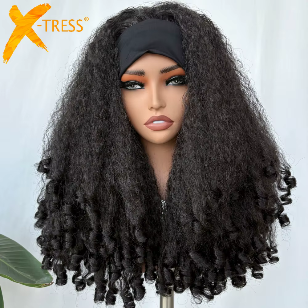 Perruque bandeau Afro bouclée X-TRESS pour femmes