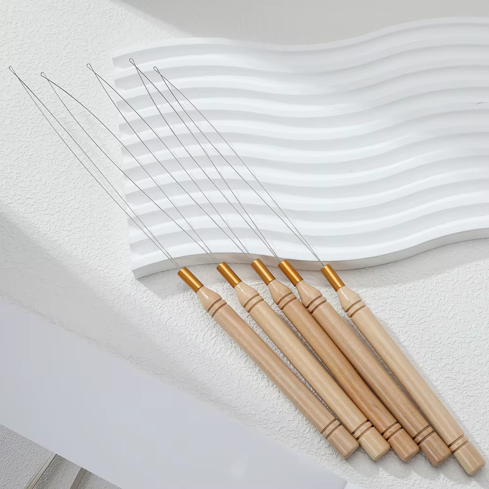 Outil de pose pour extensions capillaires : micro-anneaux