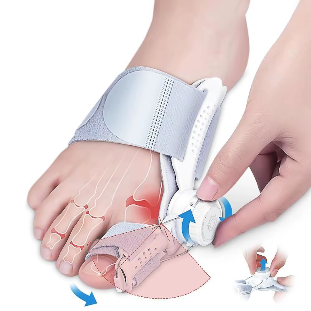 Correcteur d'hallux valgus à bouton réglable, conception orthopédique, orthèse redresseuse pour hallux valgus, séparateur d'orteils, correcteur d'orteil majeur