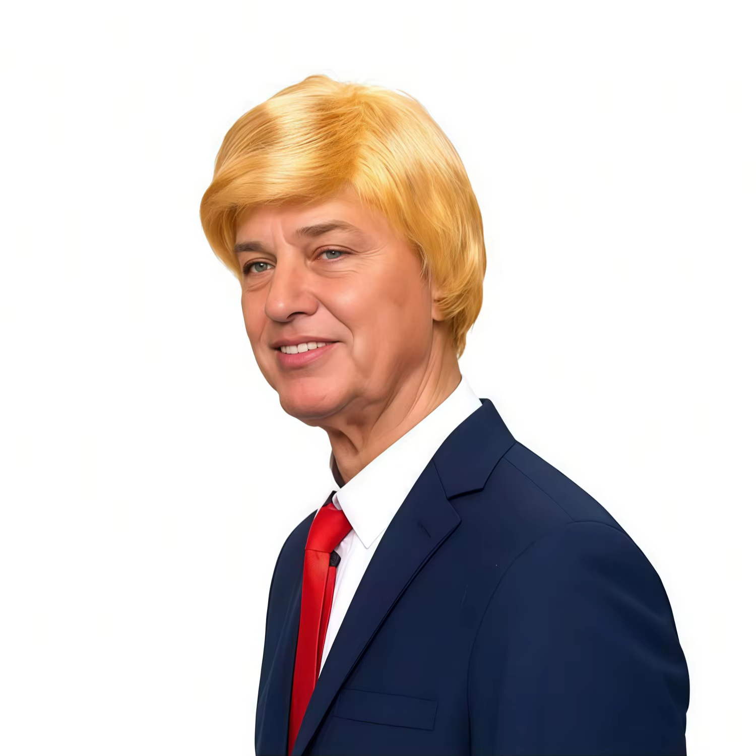 Perruque George Washington blonde, perruque dorée pour Halloween, cosplay, fête costumée, perruque synthétique