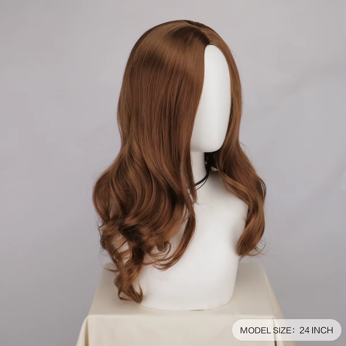 Perruque de Cosplay d'halloween à cheveux longs ondulés
